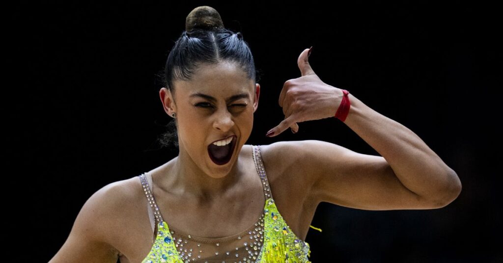 Barbara Domingos conseguiu outro feito: o melhor resultado do país em mundiais. | Foto: Ivan Carvalho/CBG