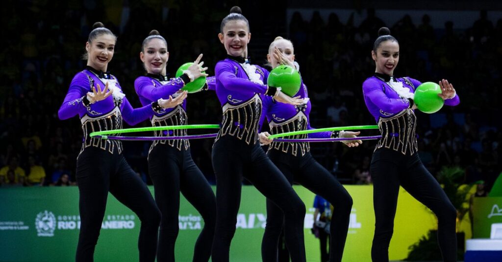 Ucrânia ficou à frente do Brasil por apenas 0.1 e ganhou o ouro. | Foto: Ivan Carvalho/CBG