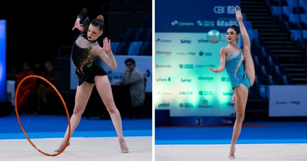 Fernanda Alvaz e Renata Diniz brilharam nas finais da Copa Sul-Americana. | Foto: MeloGym/CBG