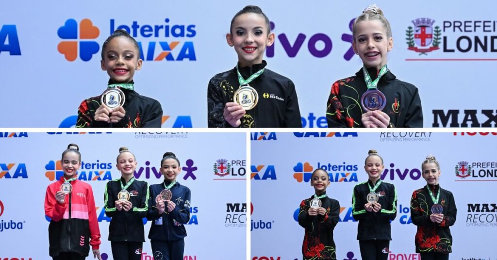As finais do Pré-Infantil tiveram as provas de mãos livres, corda e bola. | Foto: Adriano Bissoli/CBG
