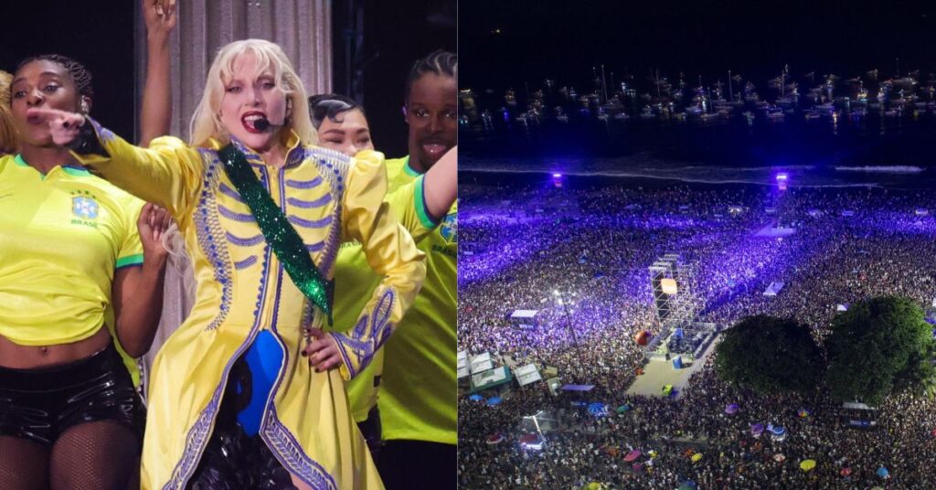 Lady Gaga reuniu 2,5 milhões de pessoas em Copacabana. | Foto: Brazil News