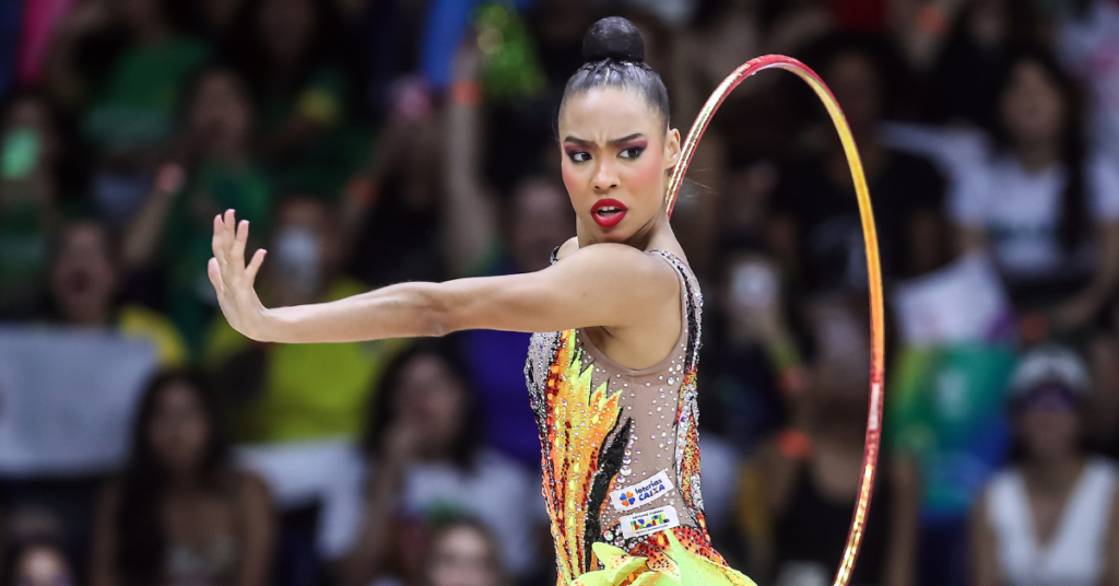 Jojô conseguiu sua melhor performance do dia com o arco. | Foto: Gaspar Nóbrega/CBG