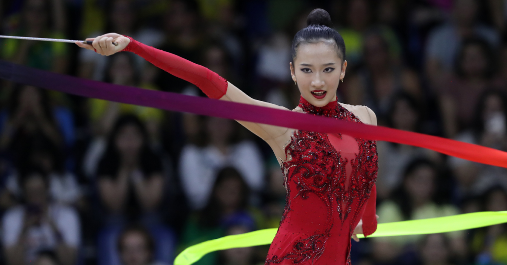 Zilu Wang é uma das principais ginastas da China. | Foto: Gaspar Nóbrega/CBG