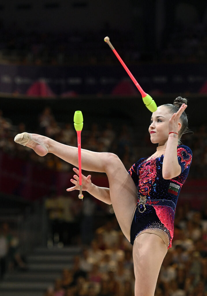 Stiliana Nikolova em sua série de maças na final em Frankfurt. | Foto: Anna Kull