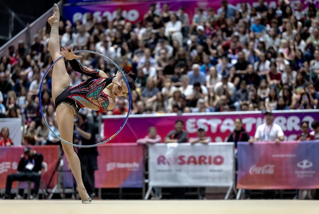 Maria Eduarda Alexandre conquistou 29.500 com o arco na final do individual geral dos Jogos Sul-Americanos. | Foto: Jonee Roriz/COB